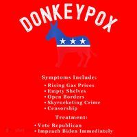 Funny Conservative Republican Anti Biden Donkeypox Santa Hat thumb 1