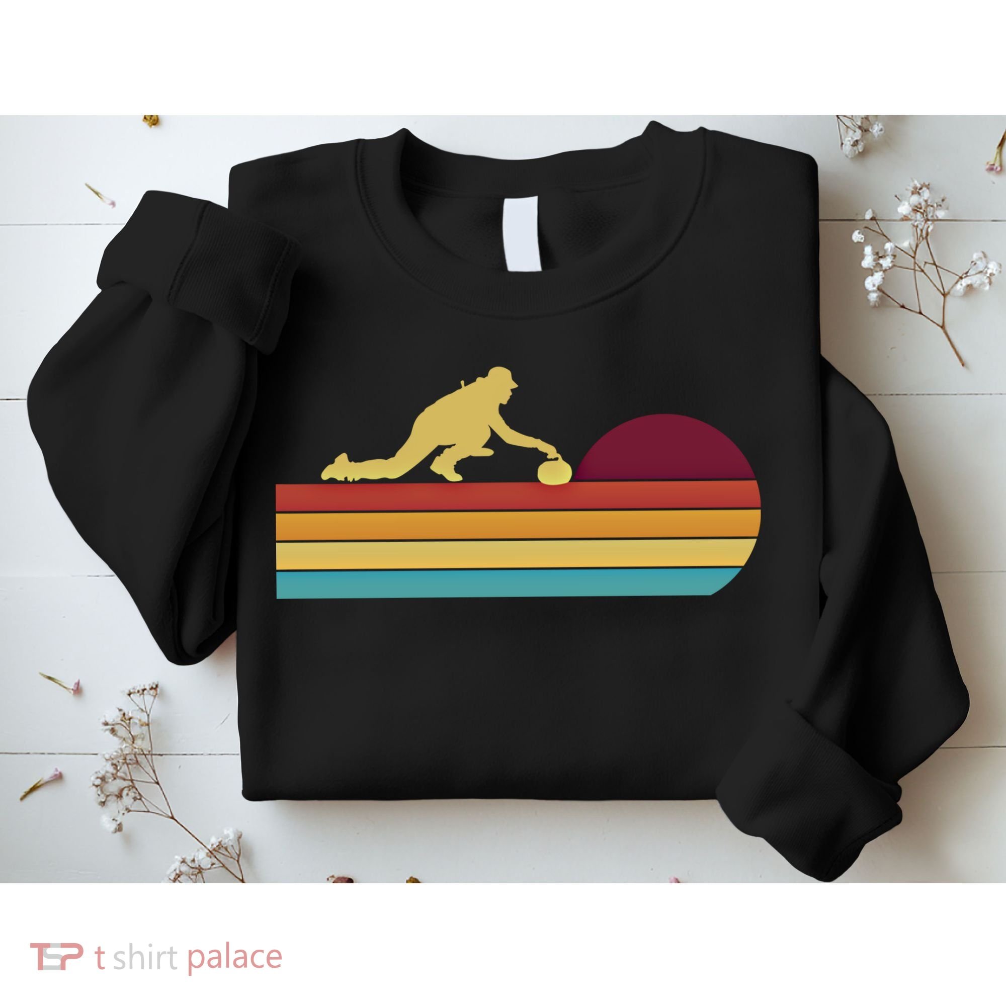 Funny Curling Retro Curler Ice Winter Sport Curlers Curling Gift Sweatshirt