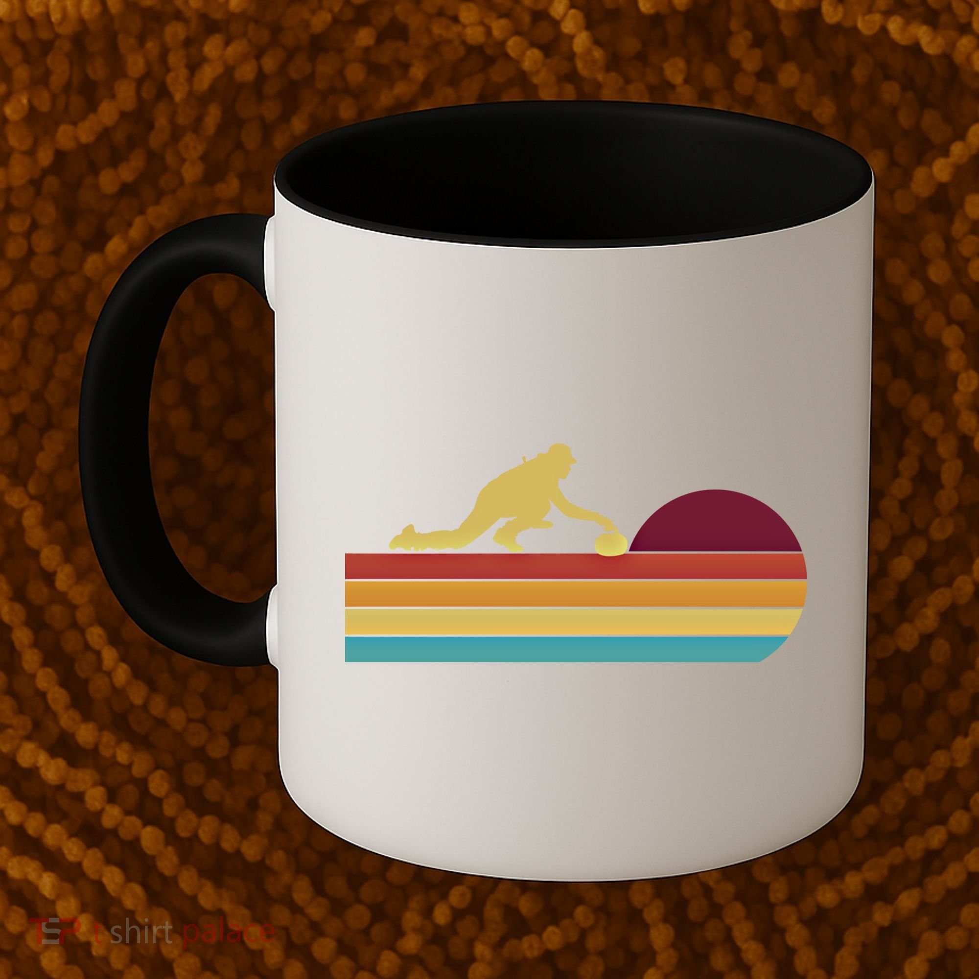 Funny Curling Retro Curler Ice Winter Sport Curlers Curling Gift Coffee Mug