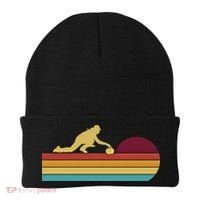 Funny Curling Retro Curler Ice Winter Sport Curlers Curling Gift Beanie thumb 0