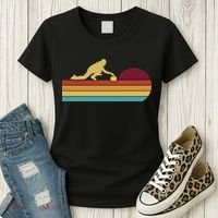 Funny Curling Retro Curler Ice Winter Sport Curlers Curling Gift Women's T-Shirt thumb 3