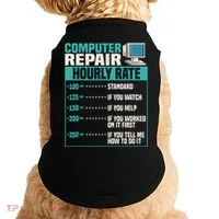 Funny Computer Repair Hourly Rate Doggie Tank thumb 0