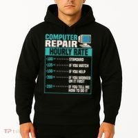 Funny Computer Repair Hourly Rate Hoodie thumb 2