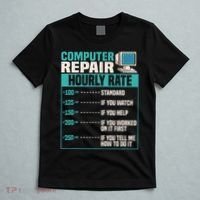 Funny Computer Repair Hourly Rate T-Shirt thumb 5