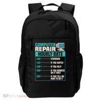Funny Computer Repair Hourly Rate Backpack thumb 0