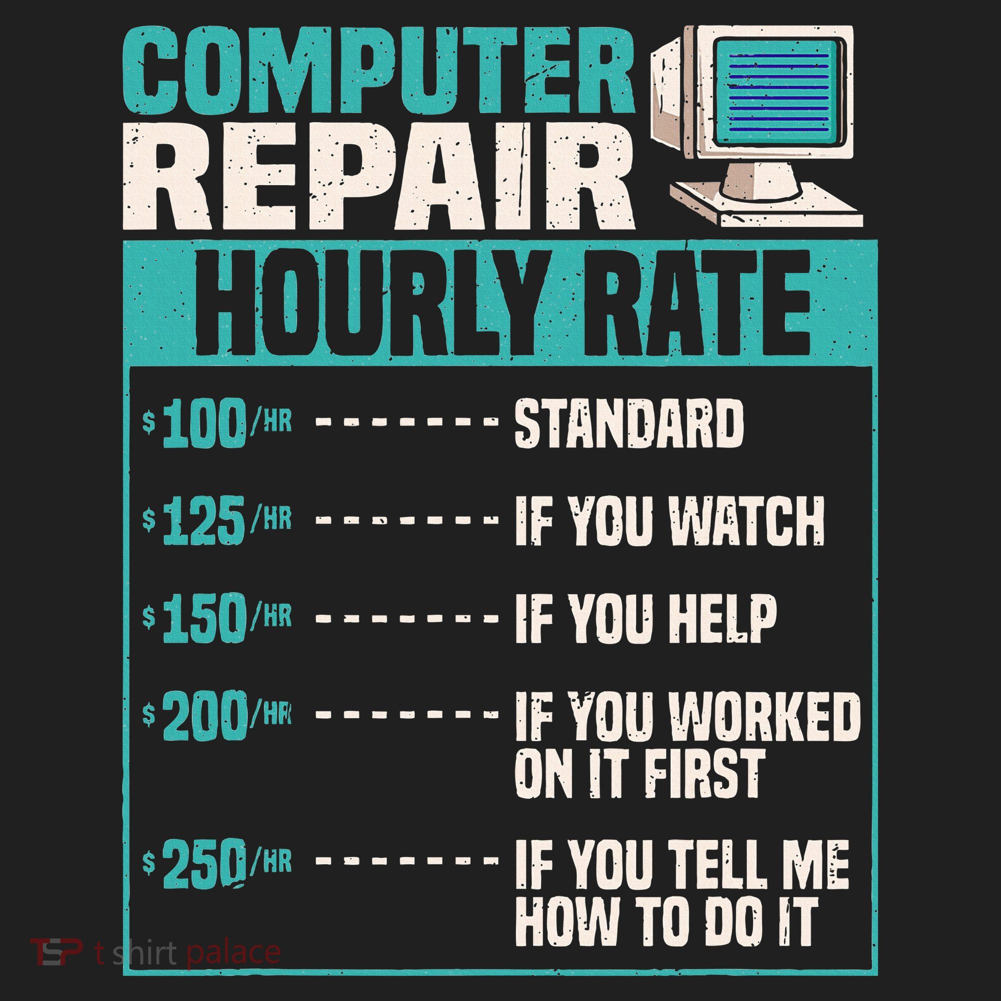 Funny Computer Repair Hourly Rate Beanie