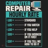 Funny Computer Repair Hourly Rate Beanie thumb 2