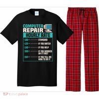 Funny Computer Repair Hourly Rate Pajama Set thumb 0