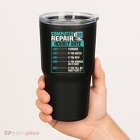Funny Computer Repair Hourly Rate Tumbler thumb 2