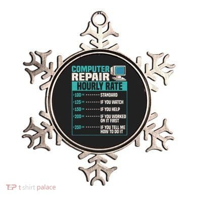 Funny Computer Repair Hourly Rate Ornament