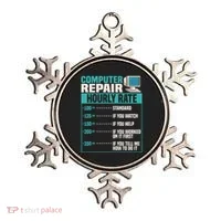Funny Computer Repair Hourly Rate Ornament thumb 0