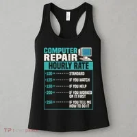 Funny Computer Repair Hourly Rate Women's Tank Top thumb 3