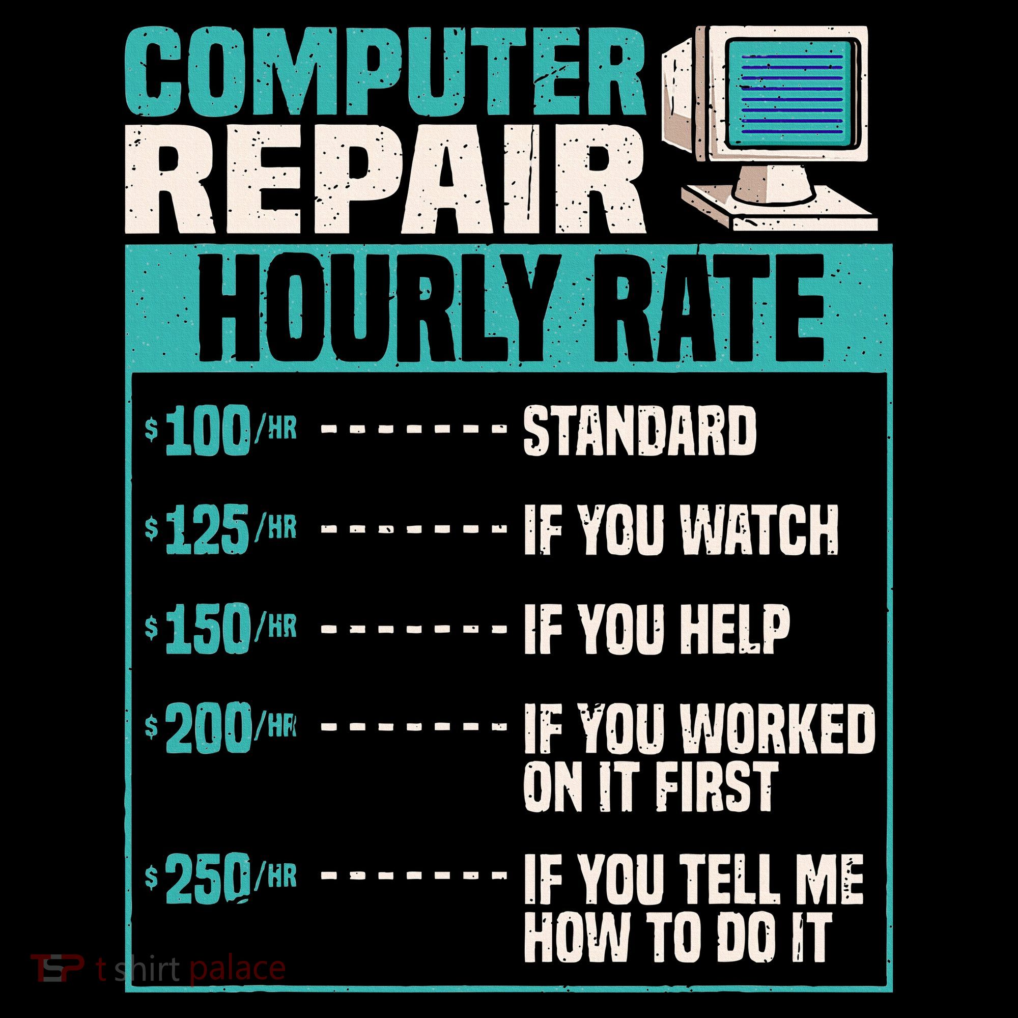 Funny Computer Repair Hourly Rate Toddler Hoodie