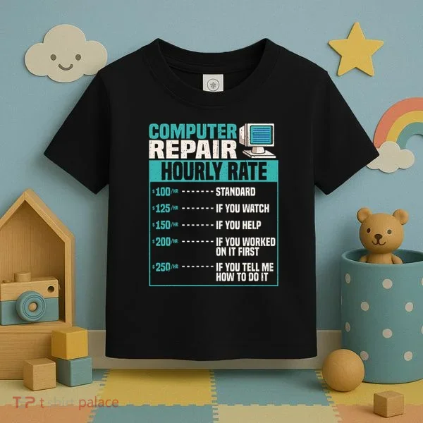 Funny Computer Repair Hourly Rate Toddler T-Shirt