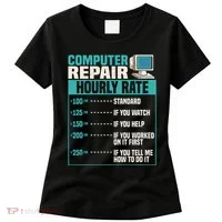Funny Computer Repair Hourly Rate Women's T-Shirt thumb 0