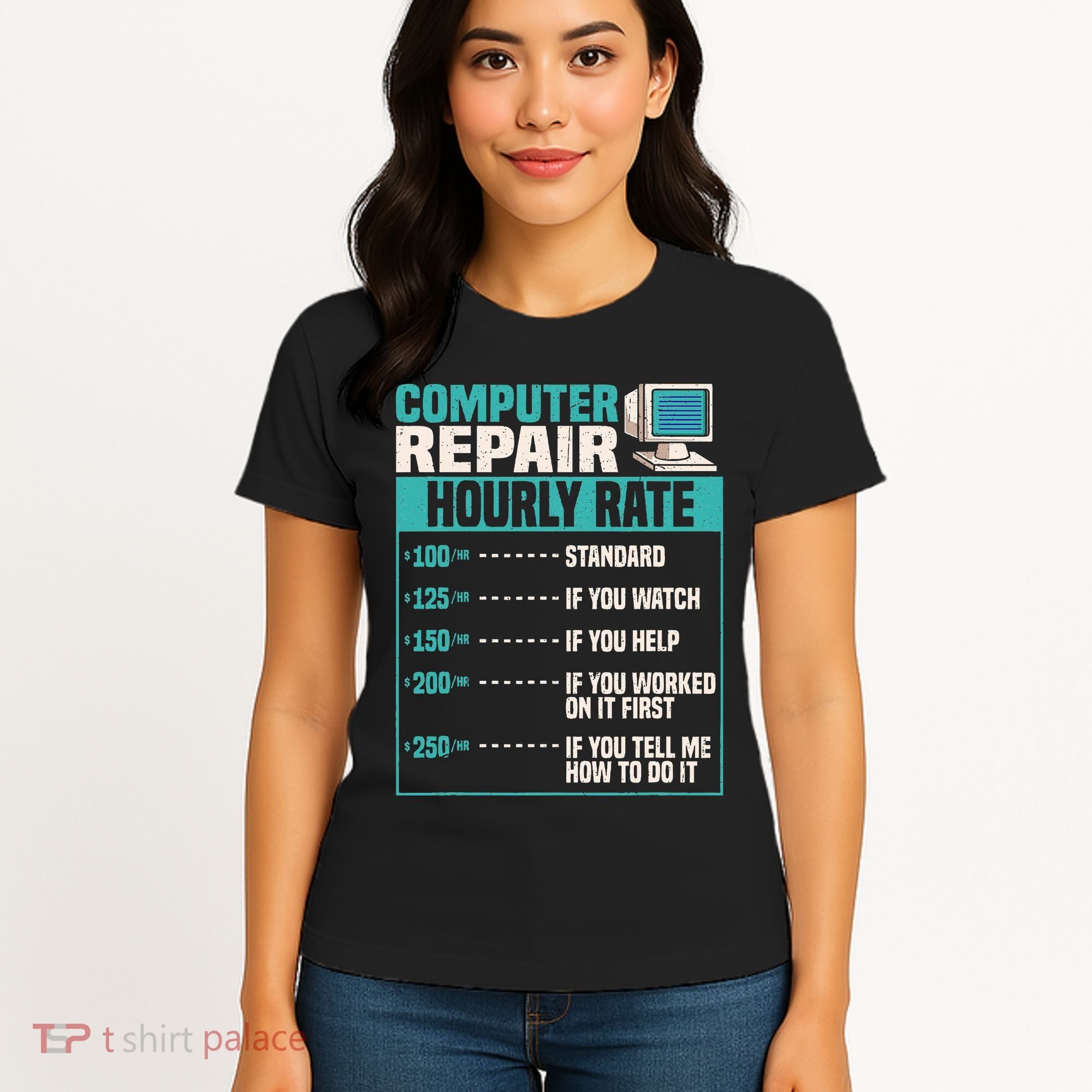 Funny Computer Repair Hourly Rate Women's T-Shirt