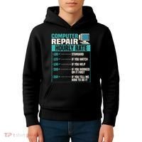 Funny Computer Repair Hourly Rate Kids Hoodie thumb 4