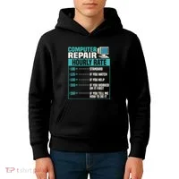 Funny Computer Repair Hourly Rate Kids Hoodie thumb 4