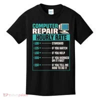 Funny Computer Repair Hourly Rate Kids T-Shirt thumb 0