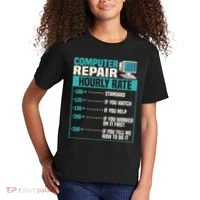 Funny Computer Repair Hourly Rate Kids T-Shirt thumb 2