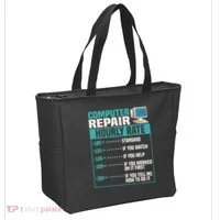 Funny Computer Repair Hourly Rate Tote Bag thumb 2