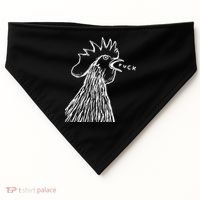 Funny Chicken Rooster Saying Fuck USA-Made Doggie Bandana thumb 0