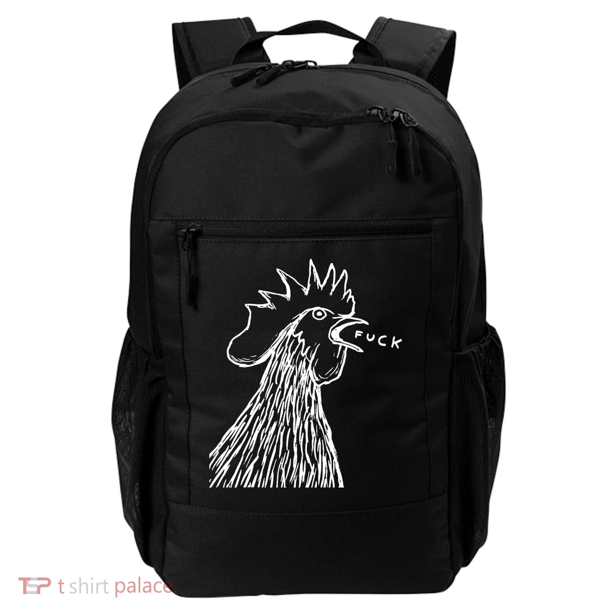 Funny Chicken Rooster Saying Fuck Backpack