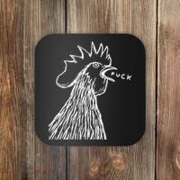 Funny Chicken Rooster Saying Fuck Coaster thumb 0