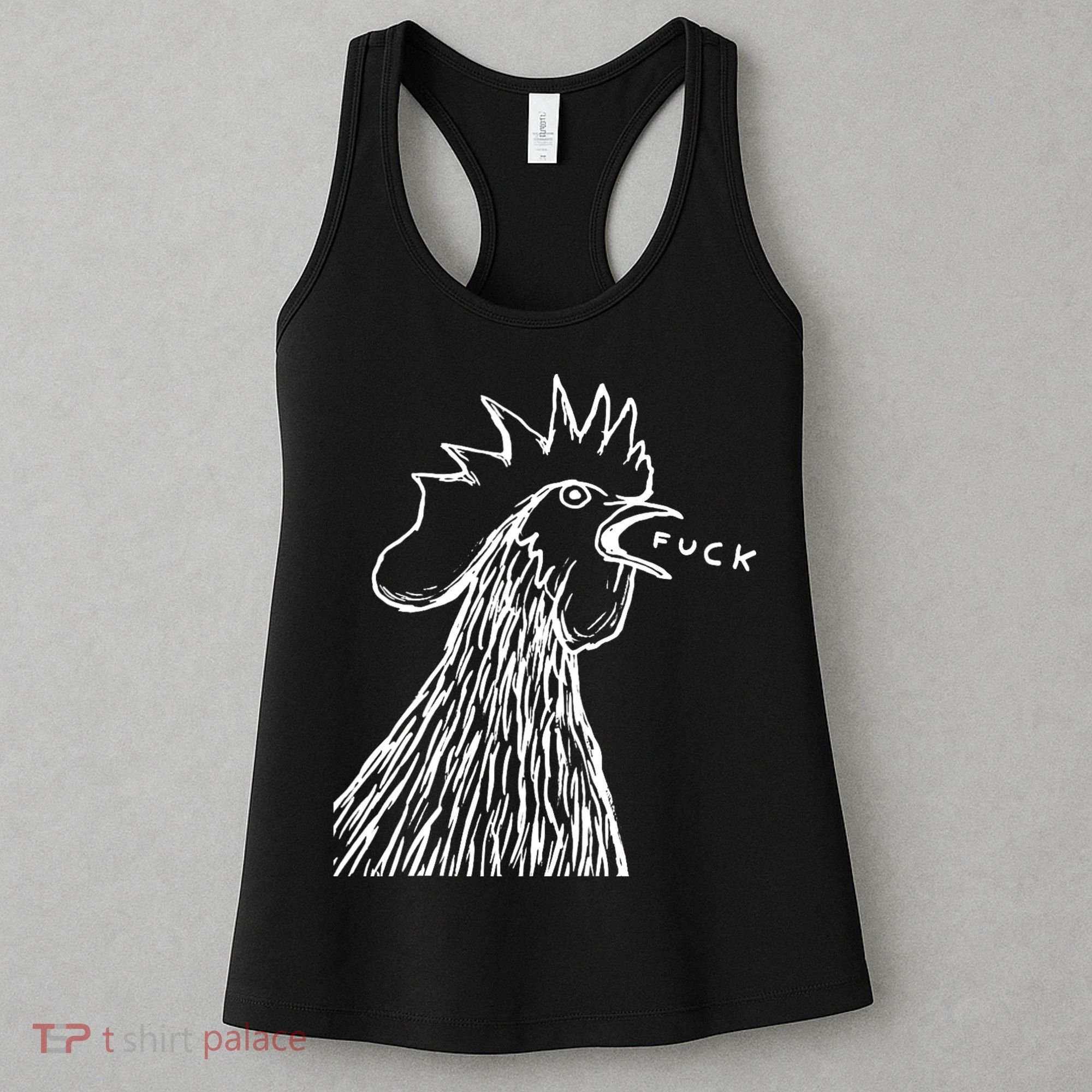 Funny Chicken Rooster Saying Fuck Women's Tank Top