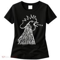 Funny Chicken Rooster Saying Fuck Women's T-Shirt thumb 0