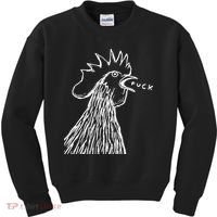 Funny Chicken Rooster Saying Fuck Kids Sweatshirt thumb 0