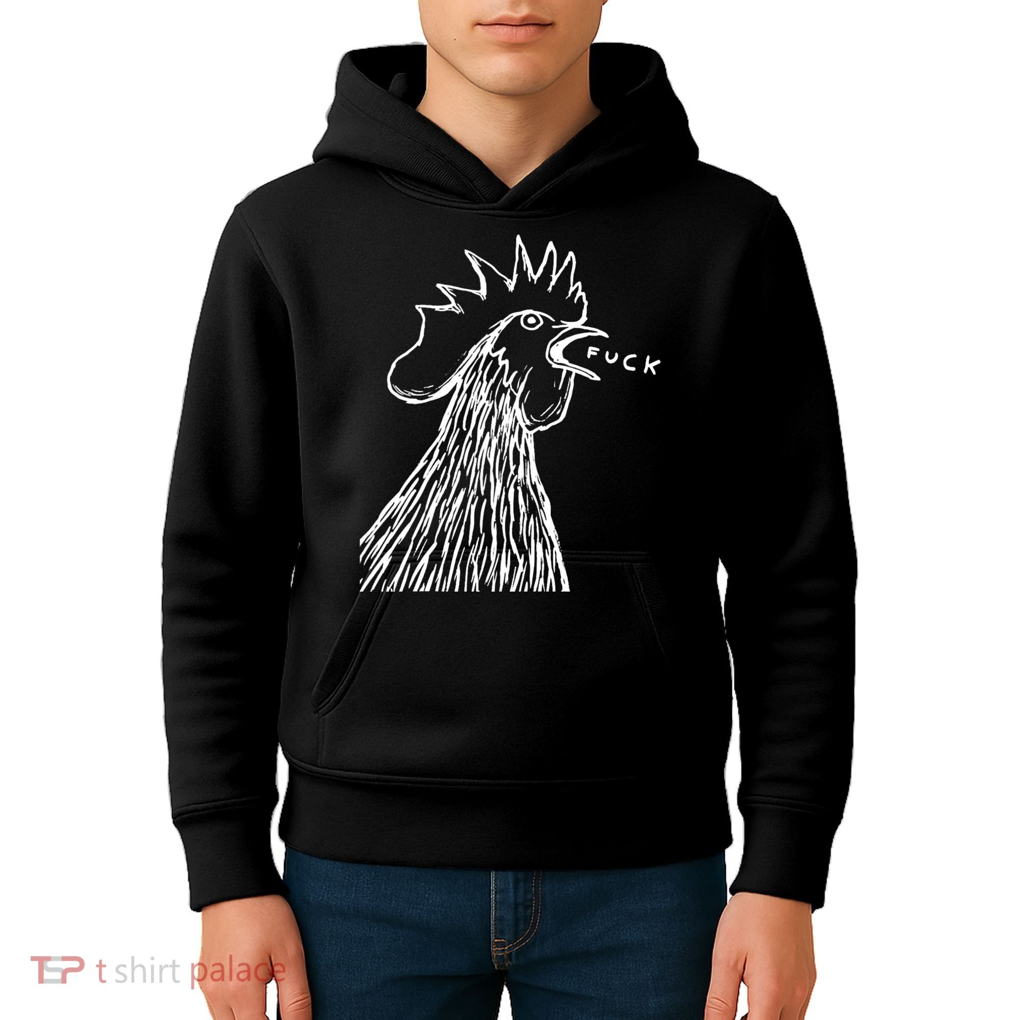 Funny Chicken Rooster Saying Fuck Kids Hoodie