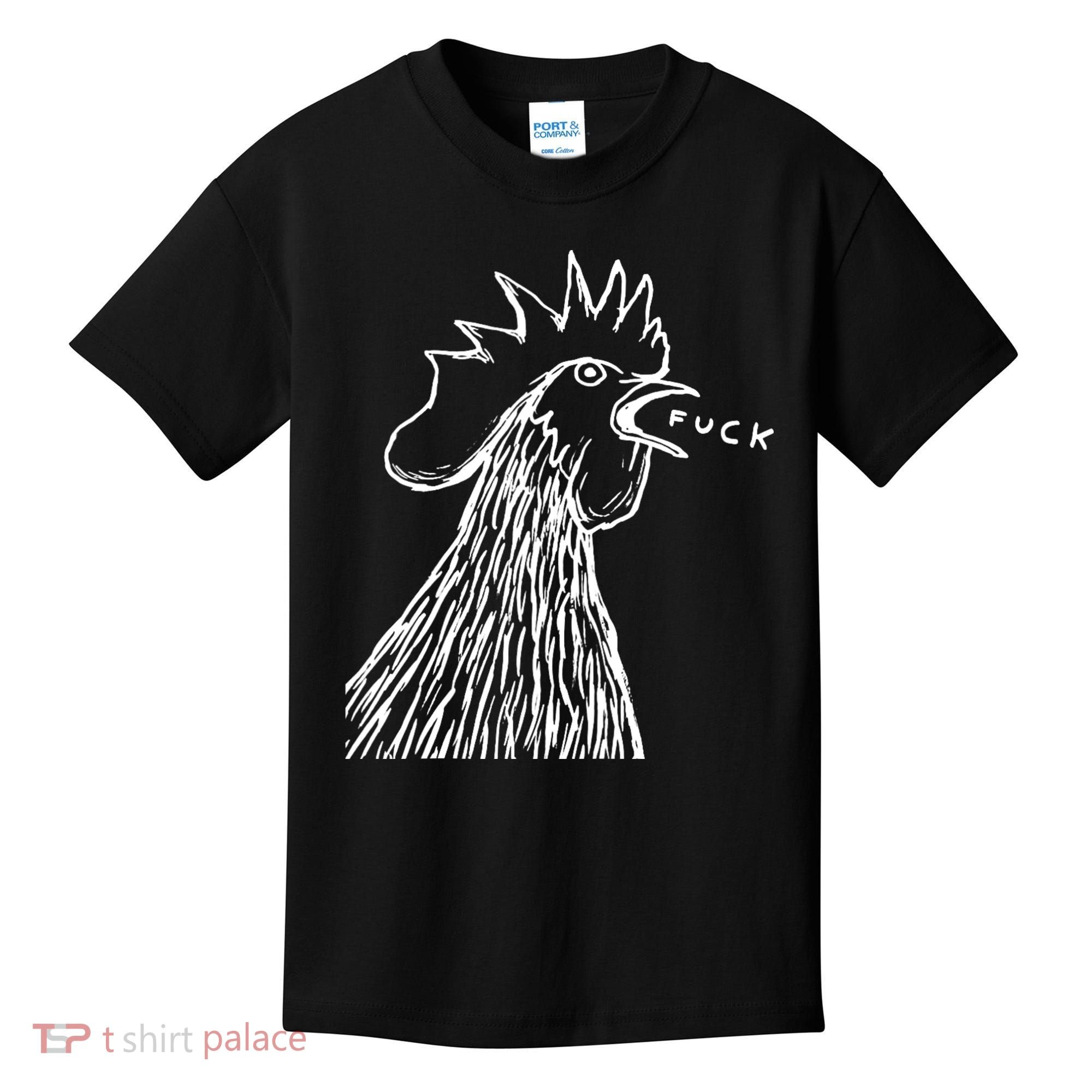 Funny Chicken Rooster Saying Fuck Kids T-Shirt