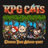 Funny Cute RPG Cats Choose Your Advenpurr Backpack thumb 2
