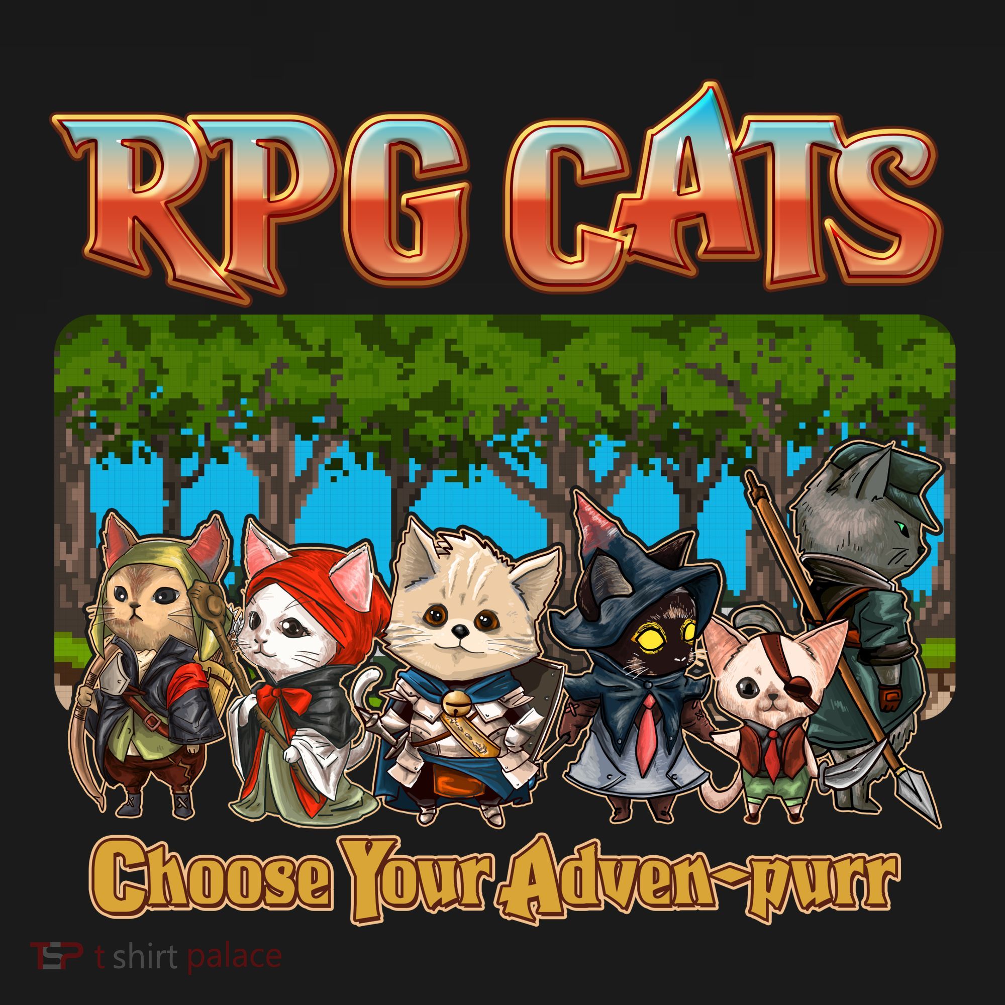 Funny Cute RPG Cats Choose Your Advenpurr Backpack