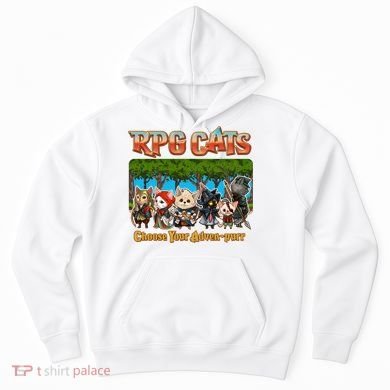 Funny Cute RPG Cats Choose Your Advenpurr Hoodie