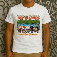 Funny Cute RPG Cats Choose Your Advenpurr T-Shirt thumb 3