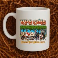 Funny Cute RPG Cats Choose Your Advenpurr Coffee Mug thumb 2
