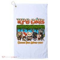Funny Cute RPG Cats Choose Your Advenpurr Golf Towel thumb 0