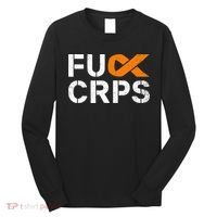 Fuck CRPS RSD Awareness Orange Ribbon Warrior Support Long Sleeve Shirt thumb 0