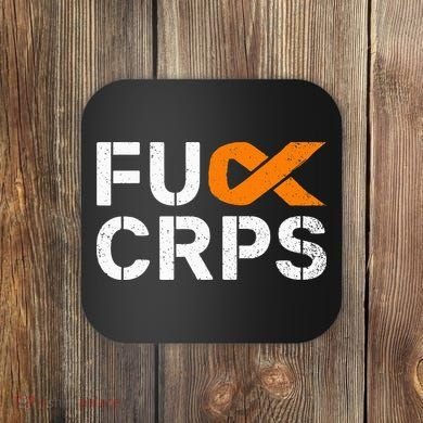Fuck CRPS RSD Awareness Orange Ribbon Warrior Support Coaster