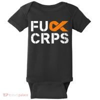 Fuck CRPS RSD Awareness Orange Ribbon Warrior Support Baby Bodysuit thumb 0