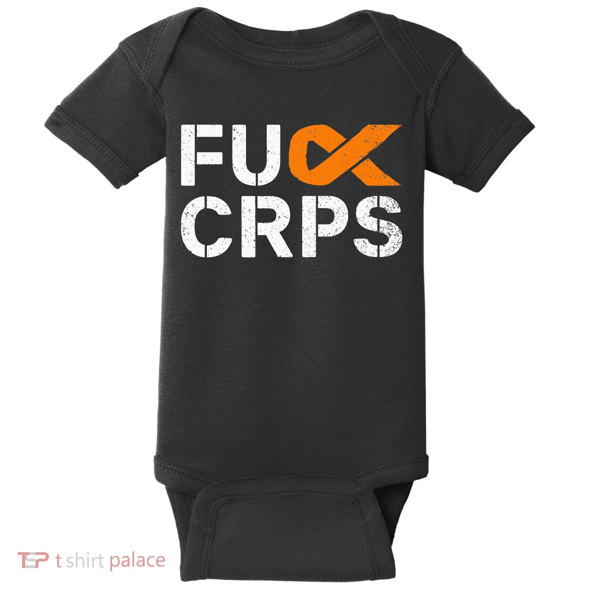 Fuck CRPS RSD Awareness Orange Ribbon Warrior Support Baby Bodysuit