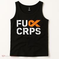 Fuck CRPS RSD Awareness Orange Ribbon Warrior Support Tank Top thumb 2