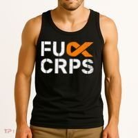 Fuck CRPS RSD Awareness Orange Ribbon Warrior Support Tank Top thumb 3