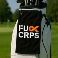 Fuck CRPS RSD Awareness Orange Ribbon Warrior Support Golf Towel thumb 2