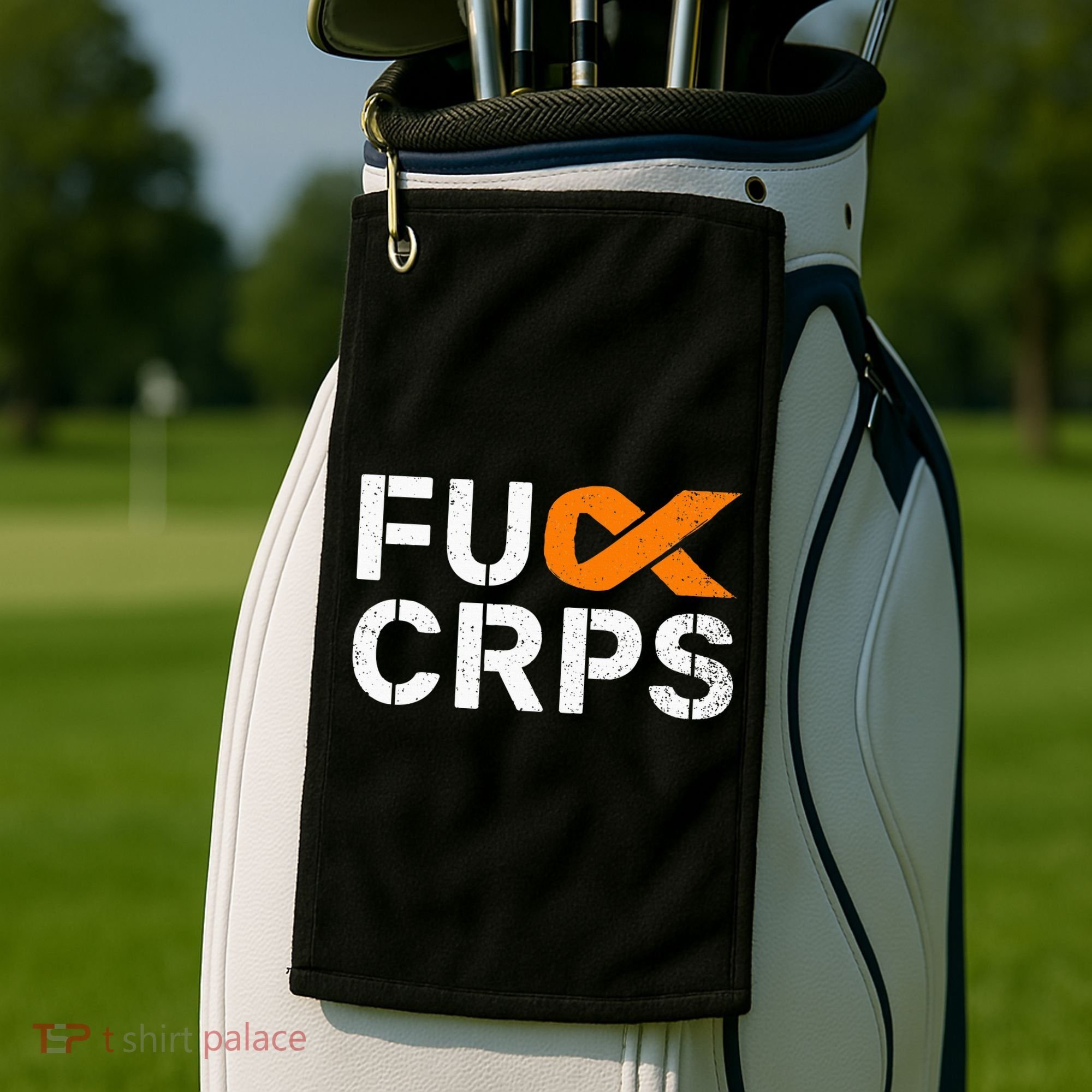 Fuck CRPS RSD Awareness Orange Ribbon Warrior Support Golf Towel