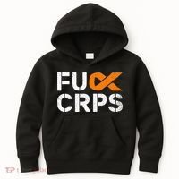 Fuck CRPS RSD Awareness Orange Ribbon Warrior Support Kids Hoodie thumb 0