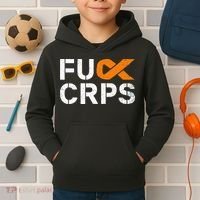 Fuck CRPS RSD Awareness Orange Ribbon Warrior Support Kids Hoodie thumb 2