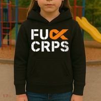 Fuck CRPS RSD Awareness Orange Ribbon Warrior Support Kids Hoodie thumb 3